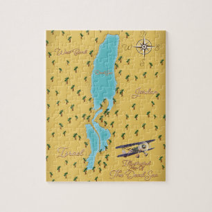 De Dode Zee vintage kaart Legpuzzel
