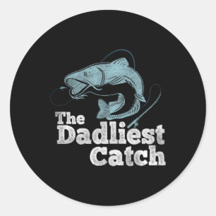 De dodelijkste Catch Go Vist minnaar visser Ronde Sticker
