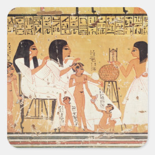 De doden, hun familie en hun dienaren vierkante sticker