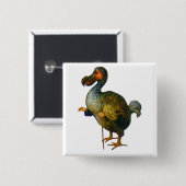 De Dodo Bird Vierkante Button 5,1 Cm (Voorkant /achterkant)