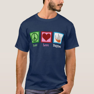 De Doedelzakken van de Liefde van de vrede T-shirt