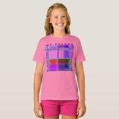 De Doek van de stof kleurt Vierkanten T-shirt (Voorkant volledig)