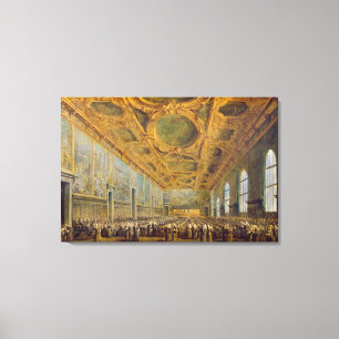 De Doge of Venice bedankt de Raad Canvas Afdruk