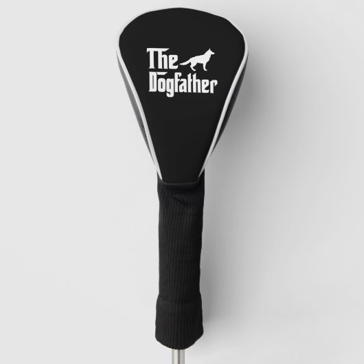 De DogFather Duitse Herder Art Golfheadcover (Voorkant)