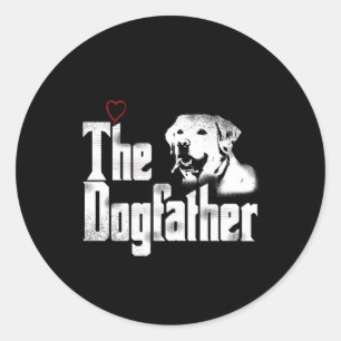 De Dogfather Labrador Pa Ronde Sticker