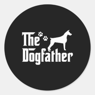 De Dogfather T-shirt Vaders Day Gift Pap - Hondenl Ronde Sticker