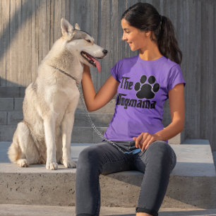 De Dogmamma Dog Pet Paw print grappig T-shirt