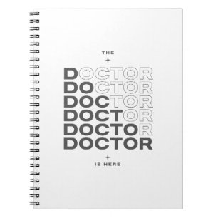 De Dokter Is Hier Minimaal Tekstontwerp Notitieboek