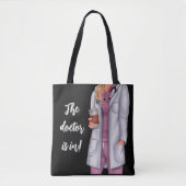 De dokter is in het Vrouw Doctor Shoulder Draagtas (Voorkant)