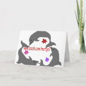 De dolfijn lege kaart van Kerstmis (Achterkant)