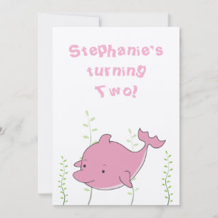 De dolfijn onder het Baby van de Verjaardag van Kaart