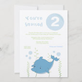 De dolfijn onder het Baby van de Verjaardag van Kaart (Achterkant)