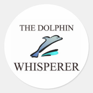 De dolfijnfluisteraar ronde sticker