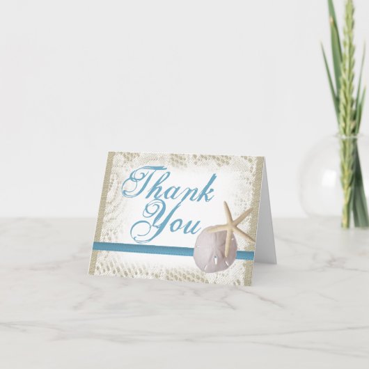 De Dollar en de Zeester van het zand danken u Bedankkaart (Voorkant)