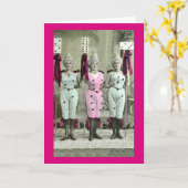 De Domino meisjes Kaart (Gele Bloem)