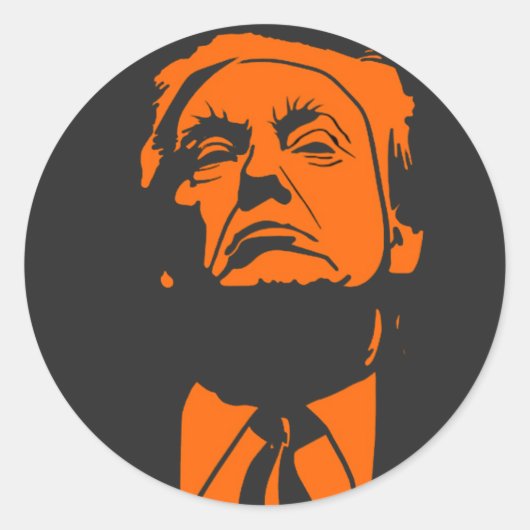 De Don, Donald Trump ronde Sticker (Voorkant)