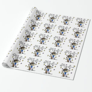 De donkerbruine Ster van de Rots Cadeaupapier