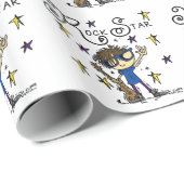 De donkerbruine Ster van de Rots Cadeaupapier (Rol Hoek)