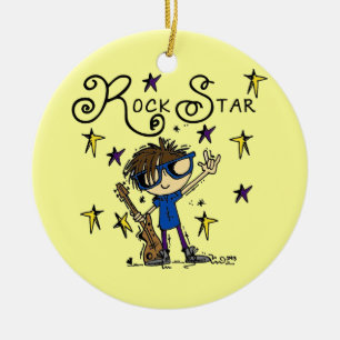 De donkerbruine Ster van de Rots Keramisch Ornament