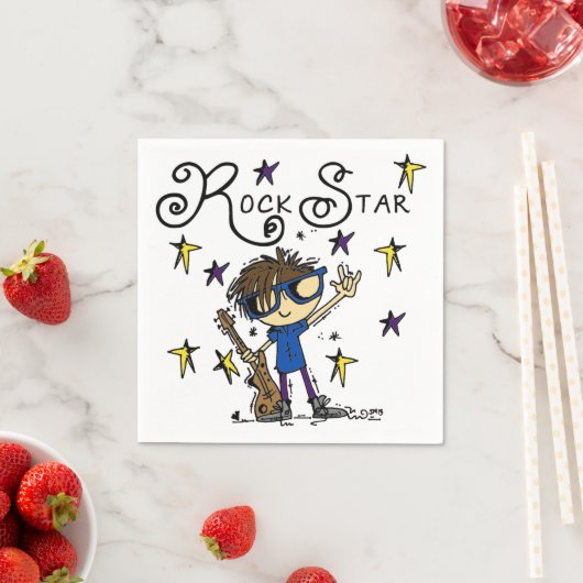 De donkerbruine Ster van de Rots Servet (Insitu)