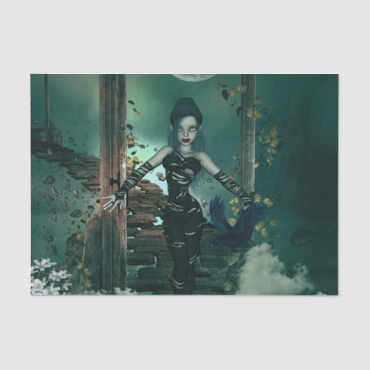 De donkere fee in de nacht tissuepapier (Voorkant)