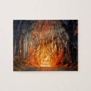 De donkere hoeken Antrim Ierland. Legpuzzel