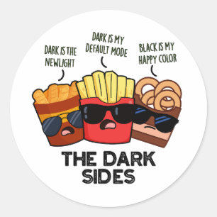 De Donkere Kanten Grappig Fastfoodgrap Ronde Sticker