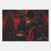 De donkere kersttijd. inpakpapier vel (Voorkant)