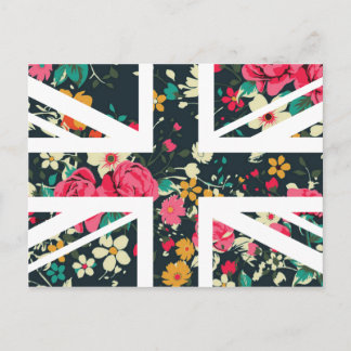 De donkere Vintage de Britse (het UK) Vlag nam van Briefkaart