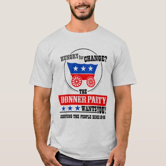 De Donner Partij wil je. T-shirt (Voorkant)