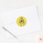 De Donut Robot Ronde Sticker (Envelop)