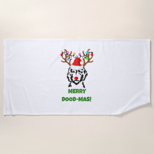 De Dood Doodle Dood-Mas Grappige Hond Kerst Strandlaken