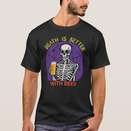 De dood is beter met bier t-shirt (Voorkant)