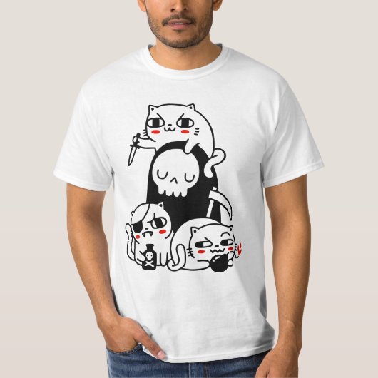 De dood is een kat-persoon van de zon t-shirt (Voorkant)