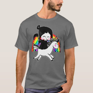 De dood is een magische orn Grim Reaper regenboog T-shirt