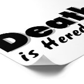 De dood is erfelijk poster (Hoek)