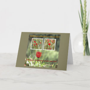De dood laat een Heartache Poppy Sympathie Card ac
