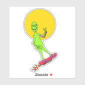 DE DOOD OP ZIJN SPACEBOARD - STICKER (Vel)