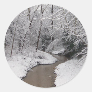 De dood van de winter ronde sticker