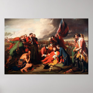 De dood van generaal Wolfe door Benjamin West 1770 Poster