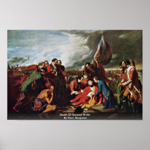 De dood van generaal Wolfe door West, Benjamin Poster
