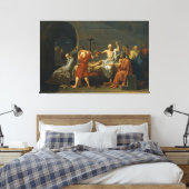 De dood van Socrates door Jacques-Louis David 1787 Canvas Afdruk (Insitu (Slaapkamer))