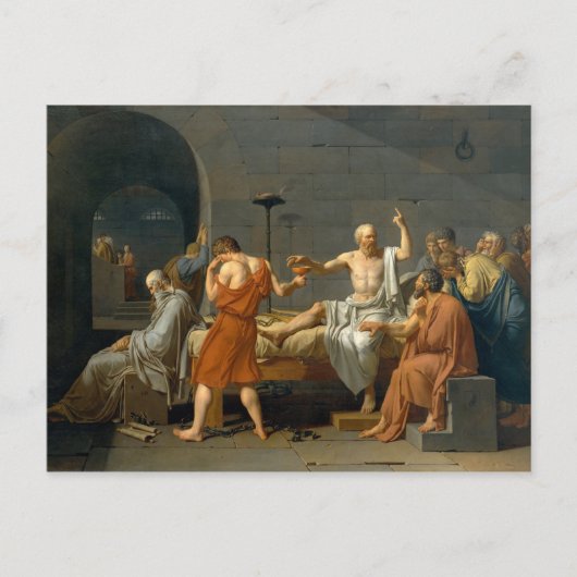 De dood van Socrates door Jacques-Louis David Briefkaart (Voorkant)