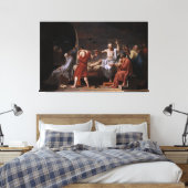 De dood van Socrates door Jacques Louis David Canvas Afdruk (Insitu (Slaapkamer))