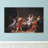 De dood van Socrates door Jacques Louis David Canvas Afdruk (Insitu (Houten vloer))