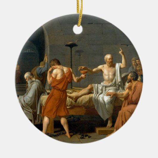 De dood van Socrates door Jacques-Louis David Keramisch Ornament (Voorkant)