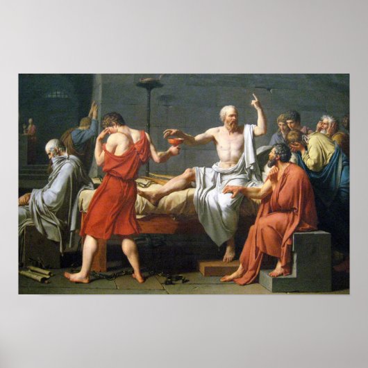 De dood van Socrates door Jacques-Louis David Poster (Voorkant)