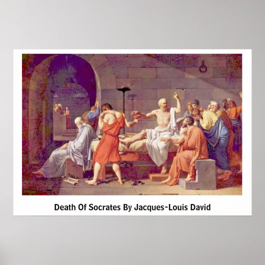 De dood van Socrates door Jacques-Louis David Poster (Voorkant)