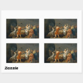 De dood van Socrates door Jacques-Louis David Rechthoekige Sticker (Vel)