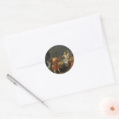 De dood van Socrates Ronde Sticker (Envelop)